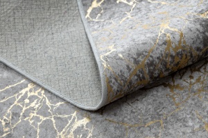 Sivo-zlatý koberec vhodný na pranie v práčke MIRO