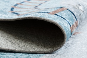 Detský modrý koberec vhodný na pranie v práčke MIRO