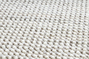 Bielo-šedý koberec NANO EO78B so strapcami