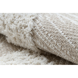 Koberec ECO SISAL BOHO MOROC Diamanty 22312 strapce - štrukturálna béžová / krémová, recyklovateľná bavlna