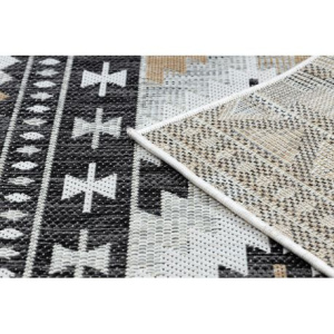 Koberec SISAL COOPER Aztécký, Etno 22235 ecru / čierna