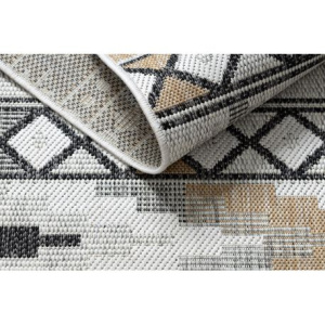 Koberec SISAL COOPER Aztécký, Etno 22235 ecru / čierna