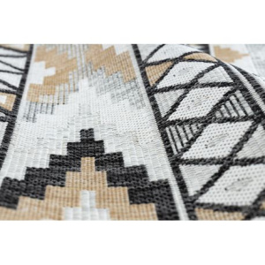Koberec SISAL COOPER Aztécký, Etno 22235 ecru / čierna