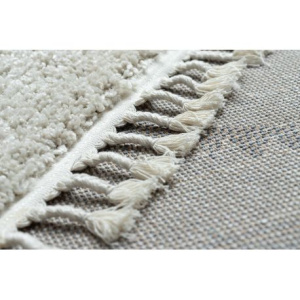 Koberec BERBER MAKNES B5910,  krémová -sivá - strapce, Maroko Shaggy