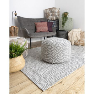 Koberec CASA ECO SISAL Boho Diamanty 22084 antracit / krémová, recyklovateľná bavlna