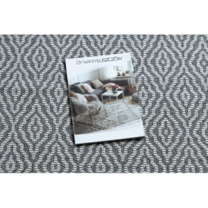 Koberec CASA ECO SISAL Boho Diamanty 22084 antracit / krémová, recyklovateľná bavlna
