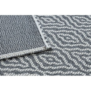 Koberec CASA ECO SISAL Boho Diamanty 22084 antracit / krémová, recyklovateľná bavlna