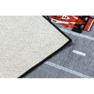 JUNIOR 52108.801 umývací koberec Preteky, Formula 1 pre deti protišmykový - sivá