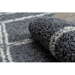 Koberec BERBER ASILA B5970, šedo biela - strapce, Maroko Shaggy
